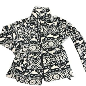 Columbia Women's Geometric Black and White Ski Jacket